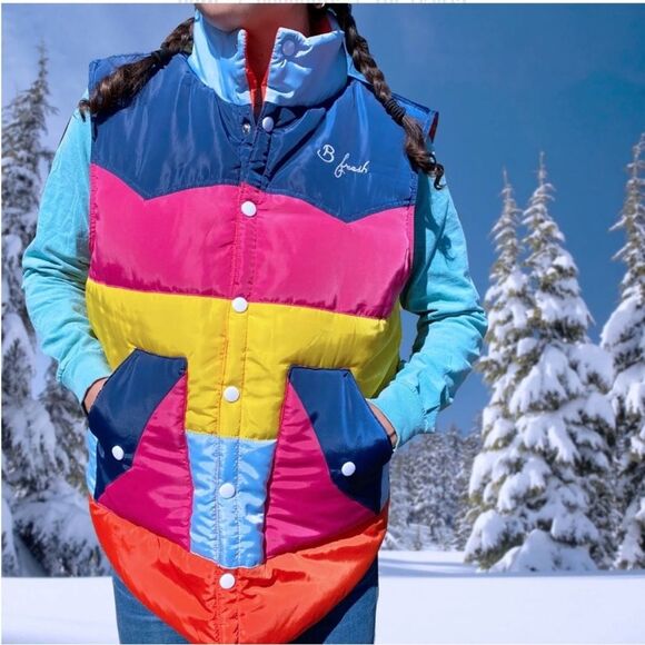 Jackets & Blazers - B Fresh Large Multi Color Puffer Vest